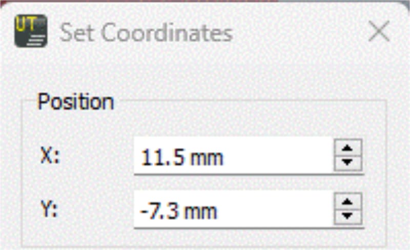 Set Coordinates box