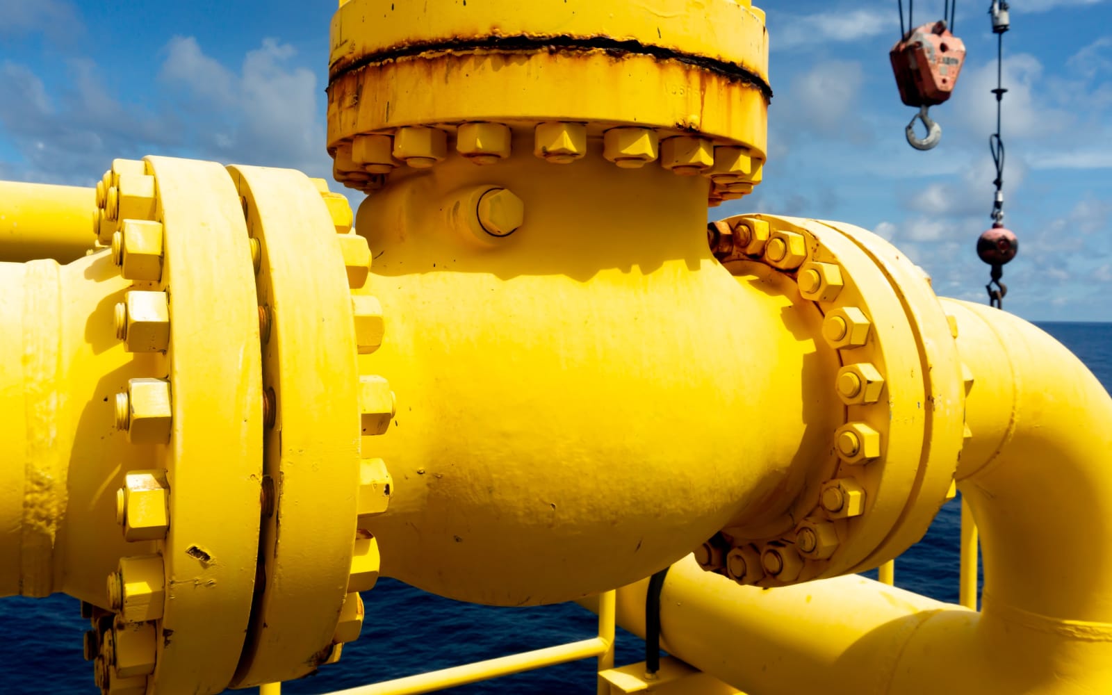 Fig. 1 - Flange connections on offshore pipeline
